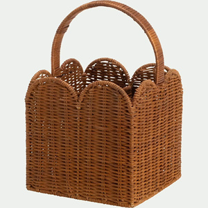Caddy d'ustensiles en rotin tissé à la main artisanal avec poignée pour style de table panier d'ustensiles en rotin fabriqué à la main moderne - Product Image 2