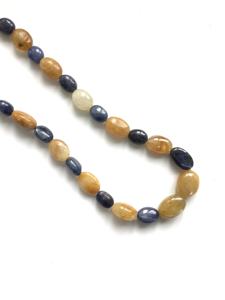 Perles lisses en saphir multicolores naturelles, pierres précieuses naturelles pour la fabrication de bijoux fins, collier en pierres précieuses - Product Image 4