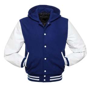Chaqueta universitaria de lana personalizada para hombre estilo High Street con nombre bordado número Cow CollegeBaseballjacket para hombre - Product Image 6