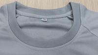 Camiseta Gris de Manga Corta para Hombre, Diseño Raglán, Corte Regular, 320g, Transpirable, Antiarrugas, de Poliéster Tejido Personalizado al por Mayor