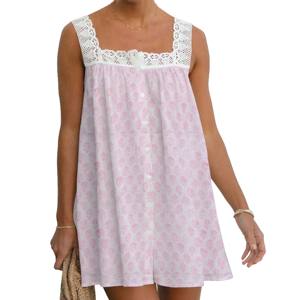 Nouvelle robe bohème décontractée chic à imprimé bloc, robe sans manches à épaules dénudées, robe bohème gypsie à imprimé bloc, robe de soirée en coton, vêtements de plage pour filles - Product Image 1