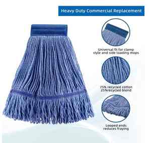 <b>Mop</b> Head Replacement Blue Cotton Industrial <b>Cleaning</b> <b>Mop</b> Cloth - Product Image 5