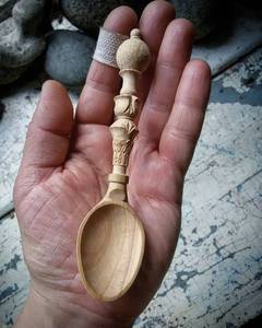 ช้อนไม้สำหรับทำอาหารช้อนไม้อะคาเซียสำหรับทำอาหารช้อนไม้ธรรมชาติแกะสลักโลโก้ตามสั่ง - Product Image 1