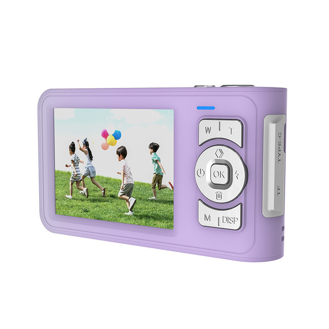 Portable 50MP Mini CCD Digital Camera with 2.8\" Screen 1080P Anti-Shake Vintage Style Supports SD Card