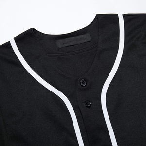Maillot de baseball de haute qualité, tissu en polyester respirant de qualité supérieure, manches courtes, boutonné, vêtements d'équipe sportive, maillot pour hommes - Product Image 5