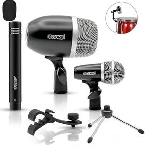5 Core Conga Mic Snare Tom <b>Microphone</b> Drum Kit <b>Condenser</b> XLR Instrument Mics - Product Image 2