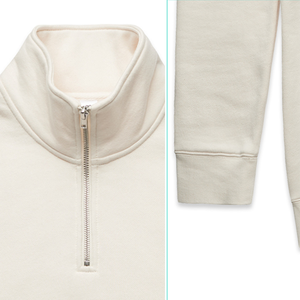 High Quality Custom Plain Unisex Sweatshirts 1/4 Quarter <b>Zip</b> Pullover <b>Shirt</b> - Product Image 6