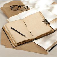 Journal en cuir A5 DND fait à la main, art de la médiévaille sombre, carnet d'art, carnet de croquis vintage, grimoire de sorcière, livre des ombres