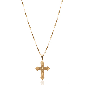 Collar con Colgante de Cruz para Mujer, Diseño Cristiano, Hecho a Mano en Turquía, Joyería de Plata de Ley 925 - Product Image 1
