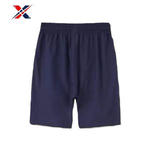 Custom Logo Printed Men's Gym Shorts 100% Cotton Elastic Waist Mid Waist Casual Beach Shorts Solid Pattern <b>Canvas</b> - Product Image 2