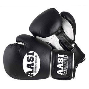 Étiquette tissée sérigraphiée Kickboxing Clubs spéciaux Gants de boxe mitaines en cuir véritable Gants Pro Player Spécial fait à la main - Product Image 4