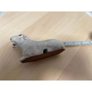 YEEYAYA legno intagliato a mano pecore e agnello statua di animali da fattoria casa statuette Decorative di bambù e artigianato in legno per l'arredamento della camera - Product Image 1