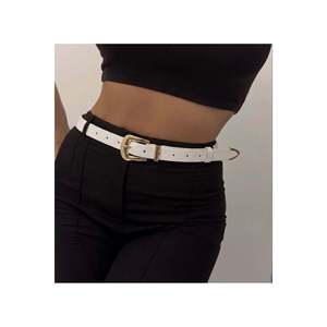 Bridge <b>Buckle</b> End Set Women's Trouser <b>Belt</b>, Jacket <b>Belt</b>, Dress <b>Belt</b>, Shirt <b>Belt</b> - White - Product Image 1