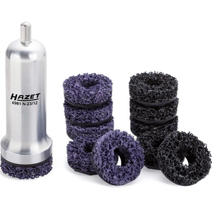 Kit de meulage de moyeux de roues pour véhicules utilitaires Hazet, collection de 12 disques de ponçage - Product Image 2