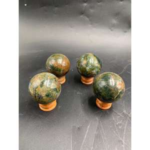 Esfera de Jaspe Oceánico Verde Natural Premium, Bola de Cristal Pulida con Patrón Orbicular Único, Piedra Curativa, Diámetro 5 cm - Product Image 2