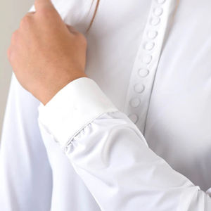 Nueva llegada de las mujeres camisas de montar Baselayer Top Show Shirt ropa deportiva personalizada ropa ecuestre al por mayor camisa de montar a caballo - Product Image 6