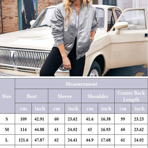 Long Sleeves Full <b>Zipper</b> Women Bomber Jackets Factory Made Winter Wear Women Bomber Jacket - Product Image 5