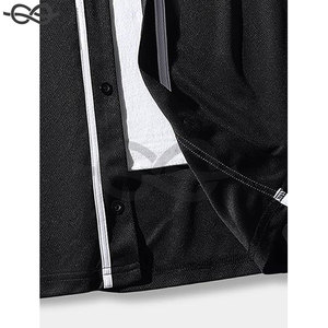 Venta al por mayor logotipo personalizado Impresión de secado rápido sublimación camiseta al por mayor poliéster botones completos camiseta de béisbol para hombre - Product Image 5