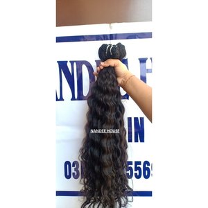 NANDEE HOUSE Extensions de cheveux indiens ondulés vierges bruts, donneur unique, 30 pouces, doux et brillants, grade 12A, tissages à trame unique - Product Image 4