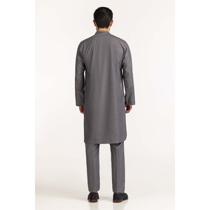 ชุดคุรตะสีเทายาว ระบายอากาศได้ดี ผ้าผสมปักลาย รุ่น SK-E24-051 - Product Image 5