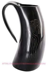 Chope en corne de vache, chope viking, récipient à boire en corne de bœuf pour les occasions spéciales, comme cadeau - Product Image 2