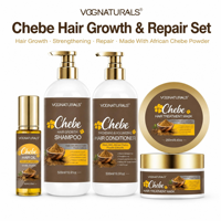 Champú y Acondicionador Vegano Chebe de Marca Privada para el Crecimiento del Cabello, Repara el Cabello Dañado, Sin Sulfatos, Anticaspa, Antirrotura
