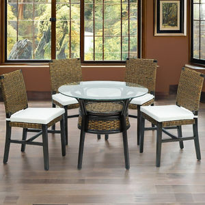 Cómodo Juego de Comedor Asiático con Estructura de Ratán, Diseño Antiguo ATHENA, para Apartamentos, Villas y Hoteles, de Indonesia - Product Image 1