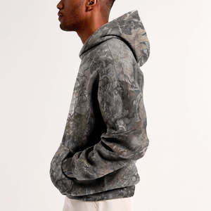 Fabricante de Ropa, Sudadera con Capucha de Camuflaje Personalizada con Estampado DTG, Estilo Real Tree, Holgada, Corta, Estilo Urbano - Product Image 4