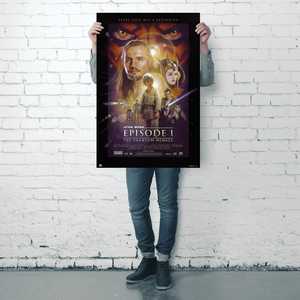 Affiche de l'épisode 1 de Star Wars : La Menace Fantôme, cadre noir, décoration murale - Product Image 2