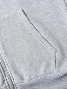 Men Women <b>Full</b>-<b>Zip</b> <b>Hoodie</b> Heavyweight Knitted Warm Cotton Blend Regular Fit Winter Outdoor Wear Quick Dry Wholesale Bangladesh - Product Image 6