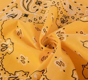 Wholesale 100% Cotton Paisley <b>Bandana</b> Custom <b>Design</b> Dot Letter Patterns Digital Hand Drawn Printing Multifunctional <b>Bandana</b> - Product Image 4