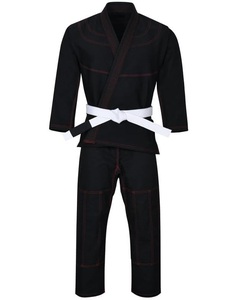 Logo de marque personnalisé Arts martiaux BJJ GI Jiu Jitsu Uniforom karaté 2pc Set Kimono Uniforme pour Hommes Noir Couleur Training Suit - Product Image 5
