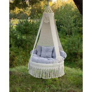 Silla Colgante de Macramé Bohemia Hecha a Mano, Hamaca para Jardín, Mueble Duradero y Elegante para Interiores/Exteriores - Product Image 2