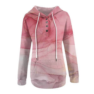 เสื้อฮู้ดดี้ผู้หญิงสำหรับฤดูหนาว ผลิตจากวัสดุรักษ์โลก ด้วยเทคนิคการพิมพ์แบบซับลิเมชั่น รับออกแบบตามสั่ง ราคาขายส่งสำหรับขายออนไลน์ ผลิตในประเทศปากีสถาน - Product Image 1