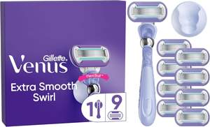 Rasoir pour femmes Gillette Venus Extra Smooth Swirl-9 lames, 5 lames durables pour un rasage extra lisse qui dure - Product Image 6