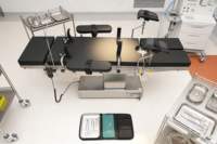 Table d'opération électrique, table chirurgicale CH-T300, quatre commandes intégrées, acier inoxydable 304, batterie
