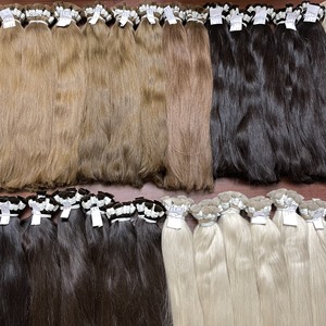 Blonde <b>Color</b> Straight <b>Hair</b> Bundle Best Quality Double Drawn <b>Hair</b> Bulk Full End Blonde Human <b>Hair</b> Extensions - Product Image 6