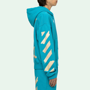 Personalizado de los hombres al por mayor de la mejor calidad de pantalla impresa de manga larga pulóver impreso Sudadera con capucha conjuntos cortos para los hombres - Product Image 6