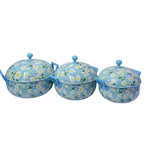 Ensemble de casseroles créatives à motifs multicolores Ustensiles de cuisine décoratifs élégants Casserole de service alimentaire Prix le plus bas - Product Image 6