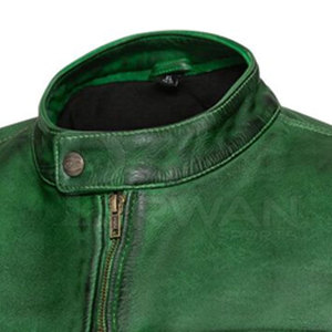แจ็กเก็ตมอเตอร์ไซค์สำหรับผู้ชายเสื้อแจ็คเก็ตหนังแท้ระบายอากาศกันน้ำกันลมย้อมสีธรรมดา - Product Image 3