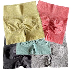 กางเกงขาสั้นเอวสูงไซส์ใหญ่พิเศษสำหรับผู้หญิงกางเกงขาสั้นออกกำลังกายเล่นโยคะแนวสตรีททรงสูงกระเป๋านักขี่จักรยานฟิตเนส XS - Product Image 3