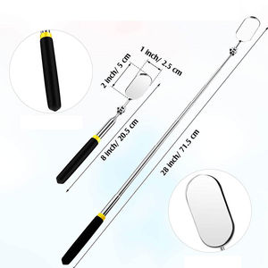 Miroir d'inspection des cils cosmétique haut de gamme, outil de qualité salon, personnalisé, à montage mural, non pliable, cadre en acier inoxydable - Product Image 4