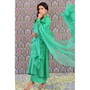 Ensemble chemise et dupatta Dan - Haut en mousseline de soie - Product Image 4