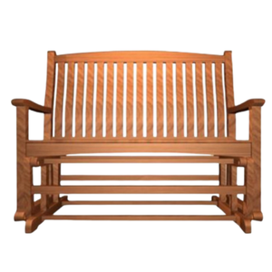 Banc de jardin à deux places avec accoudoirs en bois de teck de bonne qualité, design simple et moderne pour l'extérieur - Product Image 1