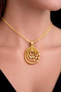 สร้อยคอเงินแท้ 925 ชุบทองคำขาว 14k ชุบทองคำชมพู ประดับเพชร CZ รูปทรงวงกลมแบบมินิมอล ของขวัญสุดหรูสำหรับวันวาเลนไทน์ - Product Image 3