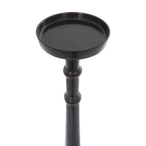 Decmode Vela Negro Aluminio Metal Alto Piso Portavelas Deco Aluminio Metal Decorativo Portavelas Alto - Product Image 4