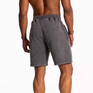 Sudadera con capucha personalizada y conjuntos cortos de dos piezas lavado con piedra ácida personalizada angustiosa y bordada para hombres - Product Image 6