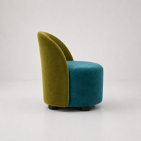 Fauteuil contemporain en tissu en stock, chaise longue confortable prête à être expédiée, mobilier d'intérieur, chaise pour hall d'hôtel et restaurant