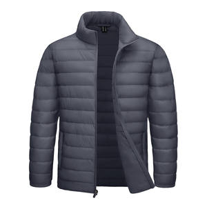 Veste d'hiver pour homme en duvet matelassé amovible coupe-vent personnalisée, veste en chenille brodée, veste gonflée à bulles pour homme - Product Image 1