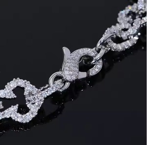 Nueva cadena de eslabones cubanos de diamante de moissanita de laboratorio Iced Out, joyería de Hip Hop de lujo personalizada, el mejor regalo para hombres, Material de oro blanco - Product Image 3